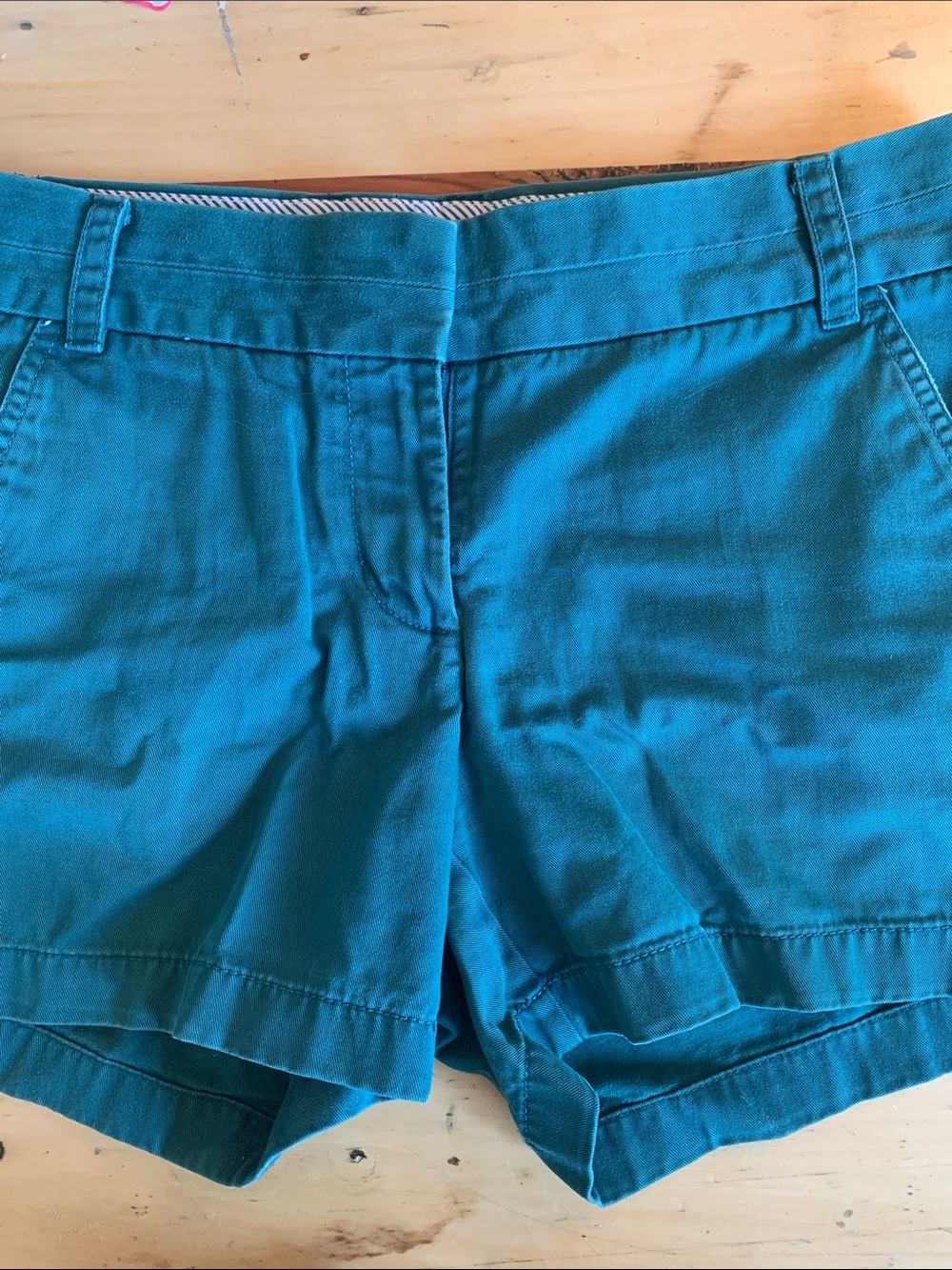 J. Crew Teal Cotton Bermuda Shorts